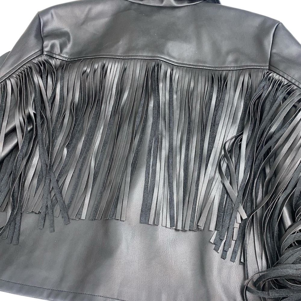 Wild Fable Fringe Black Faux Leather Jacket Size XL
Western Boho Cowgirl Country - Picture 10 of 16